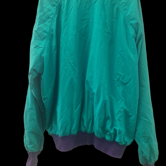 3 STRIKES Jacket Vintage XXL Teal/Purple HBO LOGO Made In The USA - Picture 6 of 6